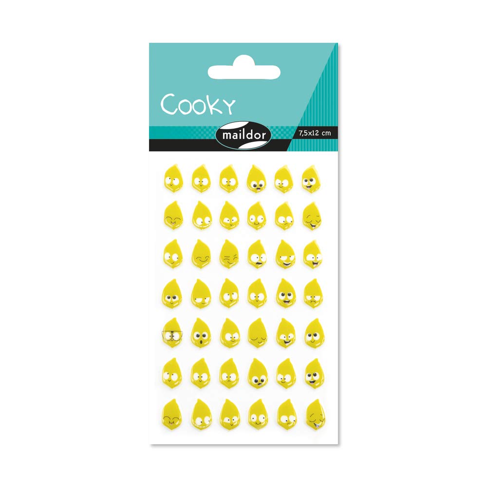 maildor-cy089c-cooky-3d-sticker-emoticones-citrons-42-st-ck image 1