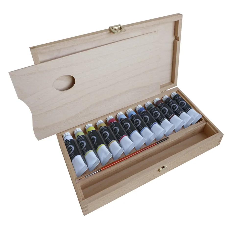 fleur-accessories-cofanetto-colori-olio-lfarben-set-12tlg-holz image 1