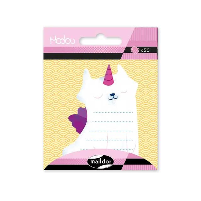 maildor-modou-haftnotizen-einhorn-katze-50-blatt-notizzettel image 1
