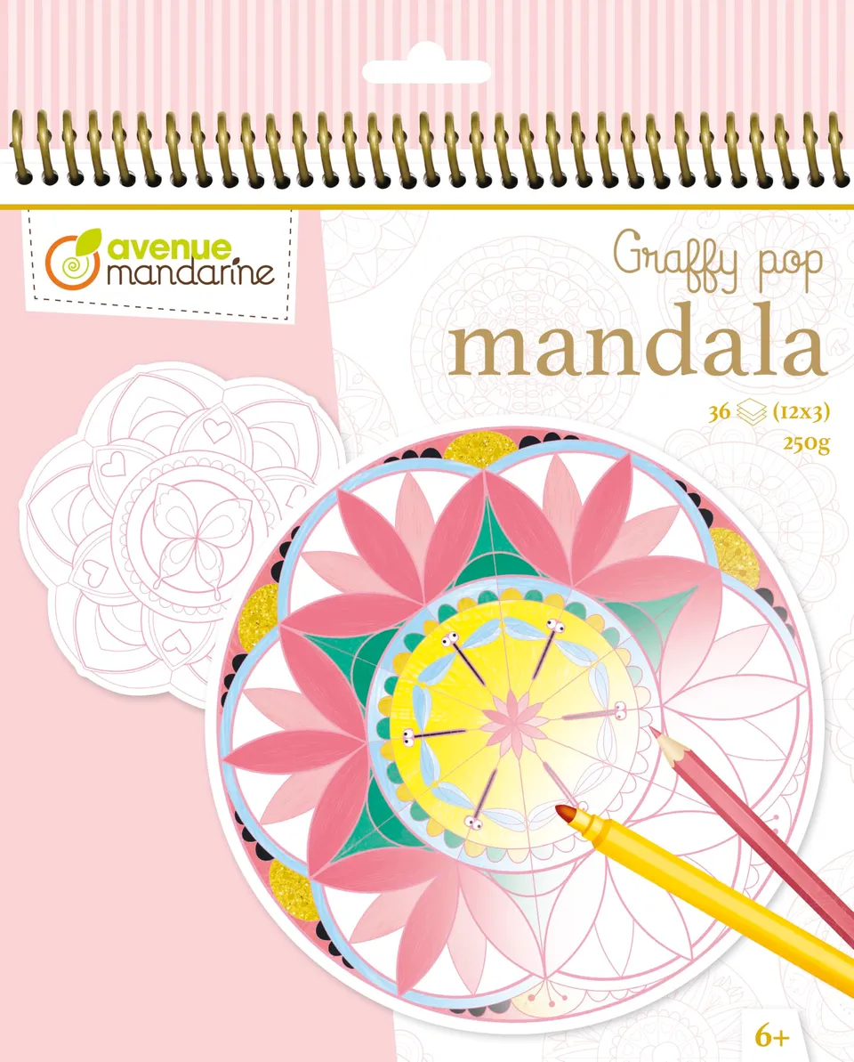 avenue-mandarine-coloriages-gy027o-malbuch-mandala-rosa image 1