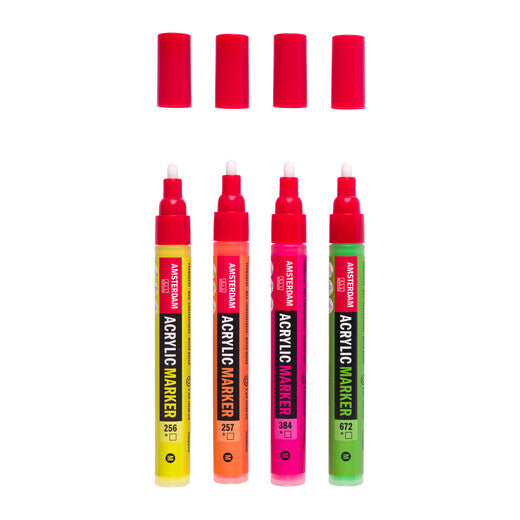 amsterdam-acrylmarker-reflex-set-4-farben-neon-4-mm image 2