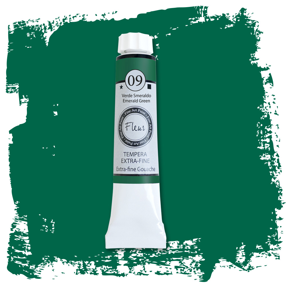 fleur-artistic-gouache-gouachefarbe-verde-smeraldo-smaragdgr-n-deckend image 2