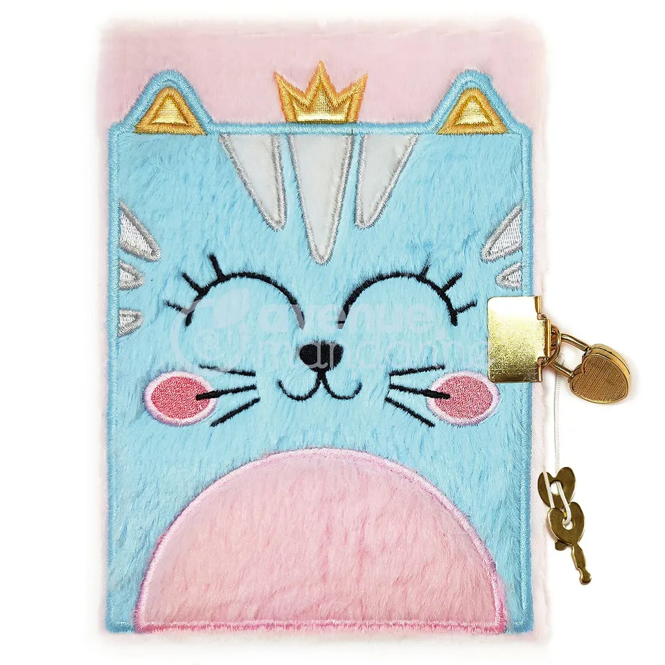 avenue-mandarine-co208c-tagebuch-katze-pl-sch-96-blatt-mit-schloss image 1