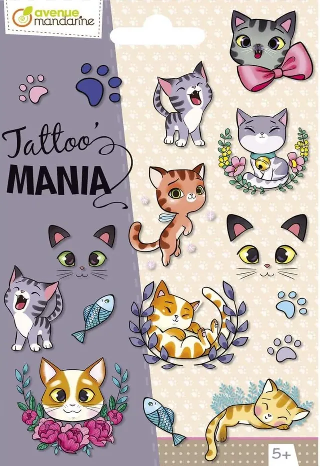 avenue-mandarine-tattoo-mania-cc056c-katzen-tattoos-1-bogen image 1
