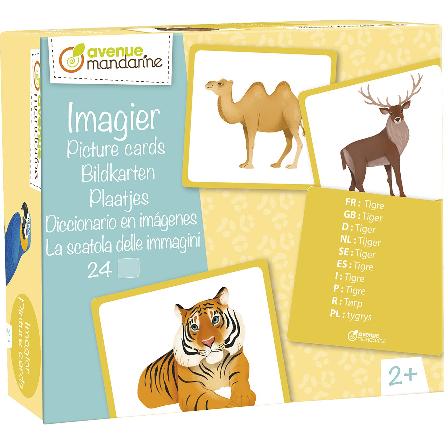 avenue-mandarine-je528c-bildkarten-wildtiere-24-karten-ab-2-jahren image 1