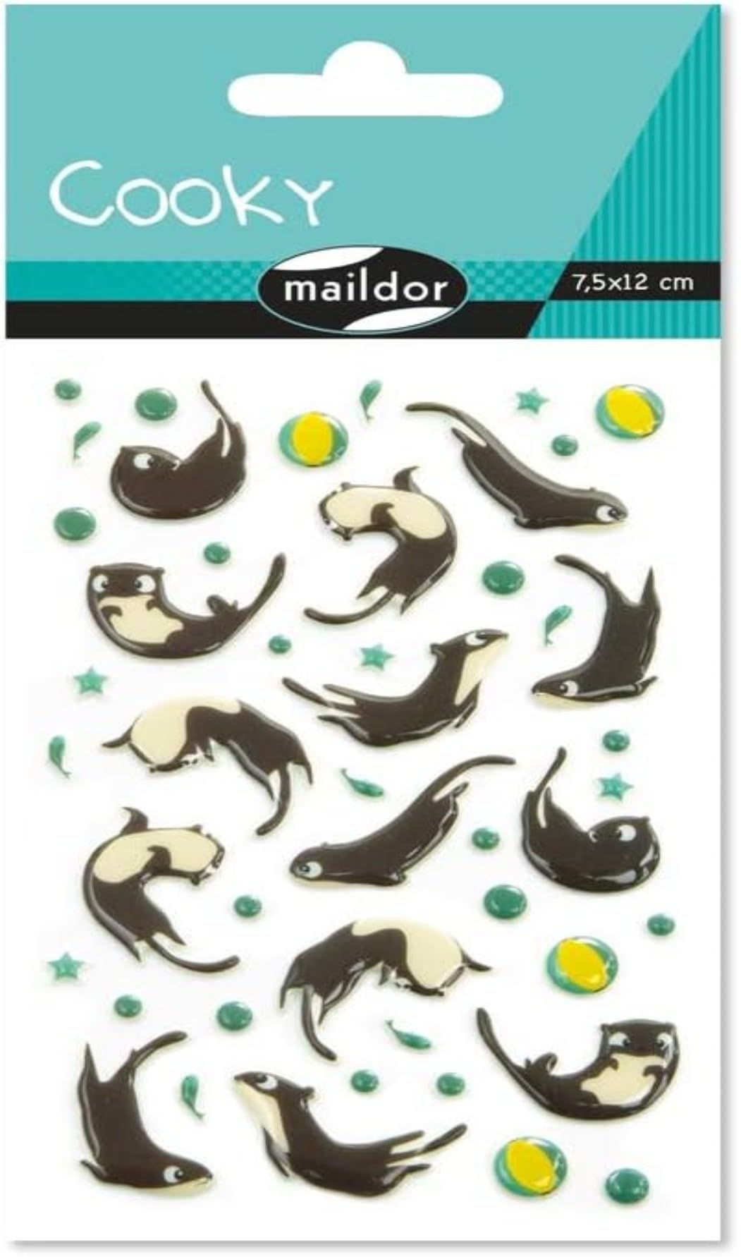 avenue-mandarine-cooky-3d-sticker-otter-wilde-tiere-47-stk image 1