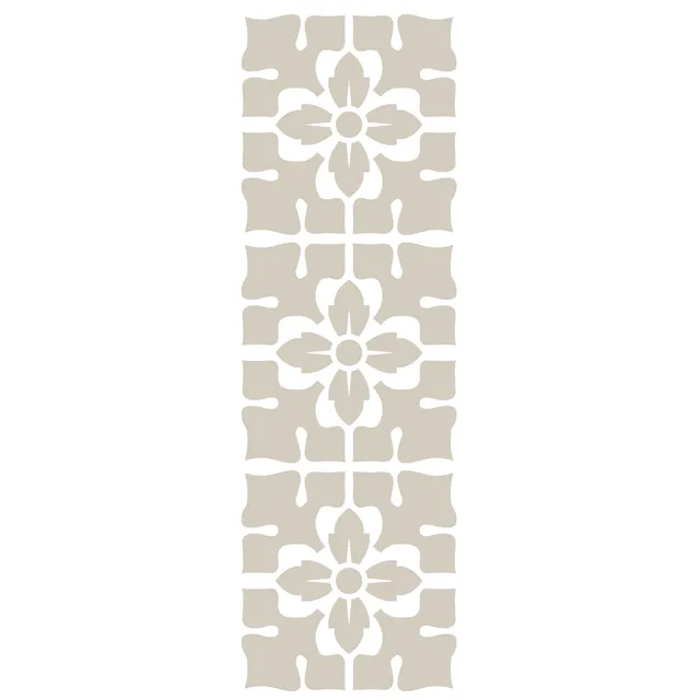 fleur-cement-tile-schablone-grandma-s-kitchen-18x50-cm image 1
