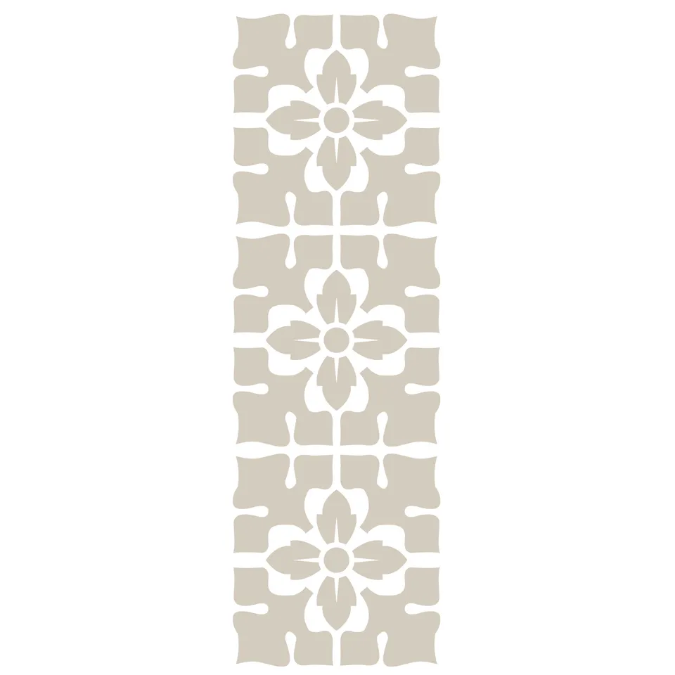 fleur-cement-tile-schablone-grandma-s-kitchen-18x50-cm image 1