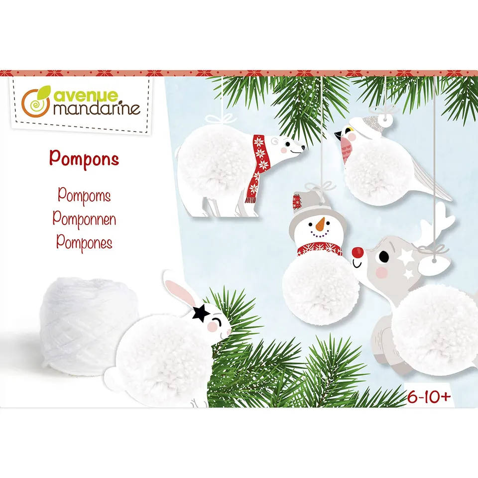 my-mandarine-pompon-kreativbox-weihnachtsanh-nger-6-figuren image 1