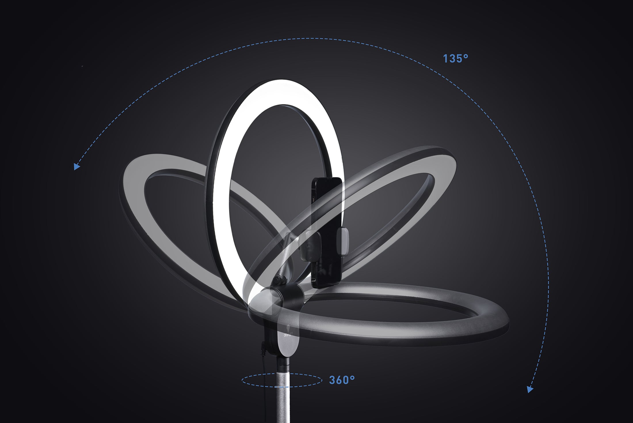 daylight-aura-ring-lamp-ringleuchte-mit-handyhalter image 5