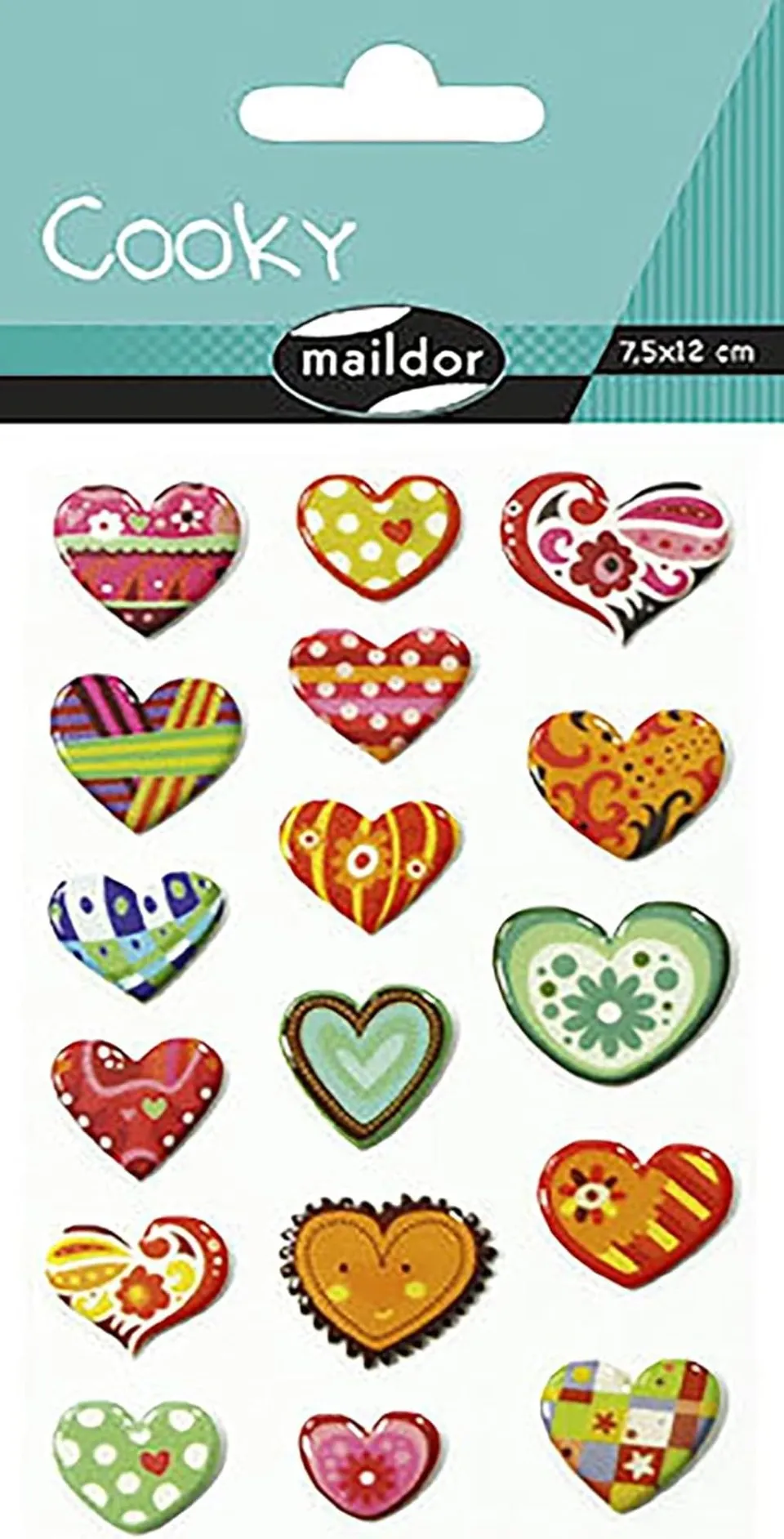 avenue-mandarine-cooky-3d-sticker-herzen-17-st-ck-7-5x2-cm image 1