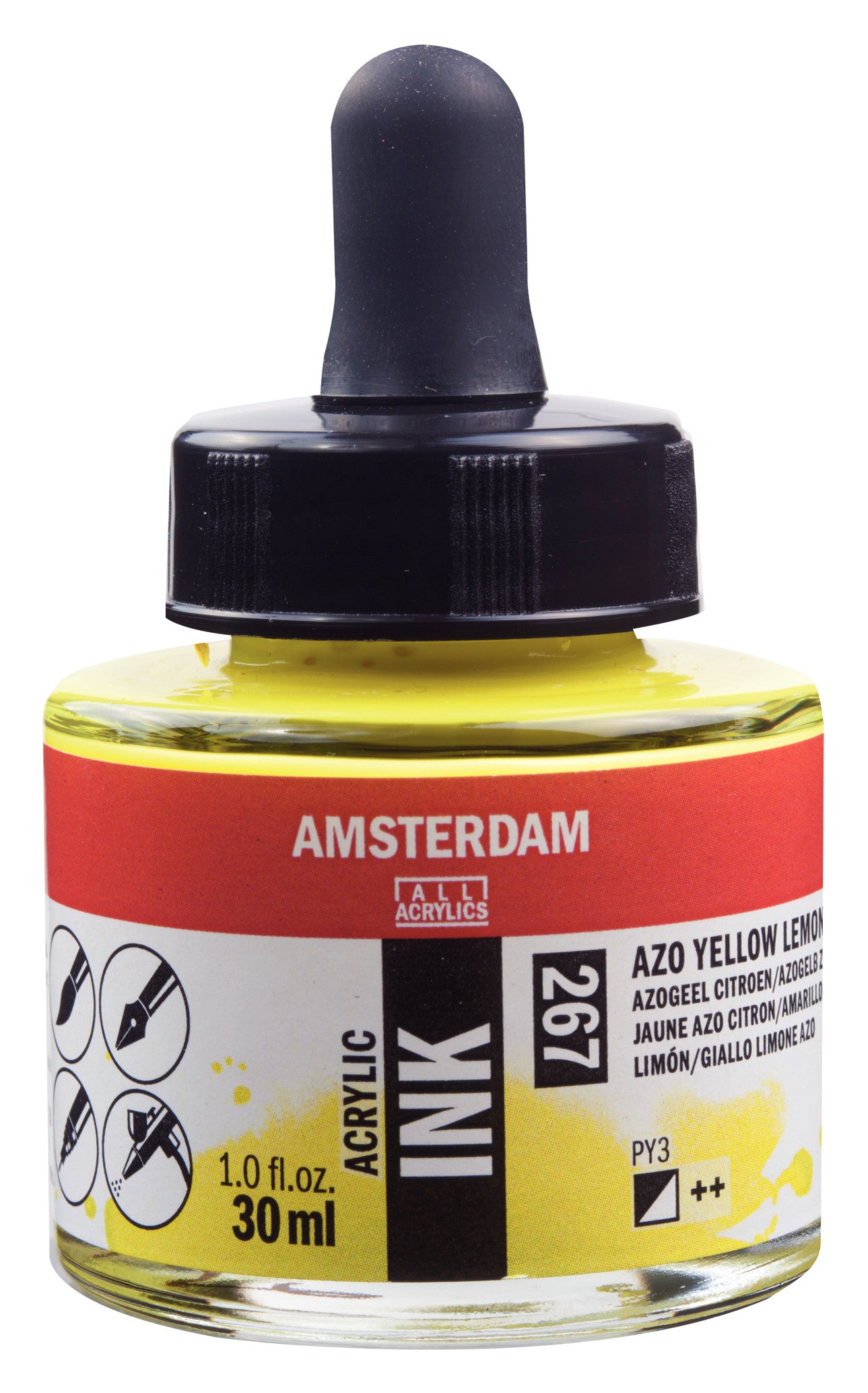 amsterdam-acrylic-ink-acryltinte-30-ml-deep-gold-fl-ssig image 5