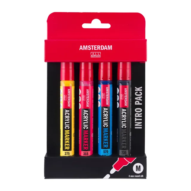 amsterdam-acrylmarker-intro-set-4-farben-grundfarben-4-mm image 1