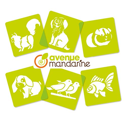 avenue-mandarine-pochoirs-schablonen-haustiere-6-set-15x15-cm image 7