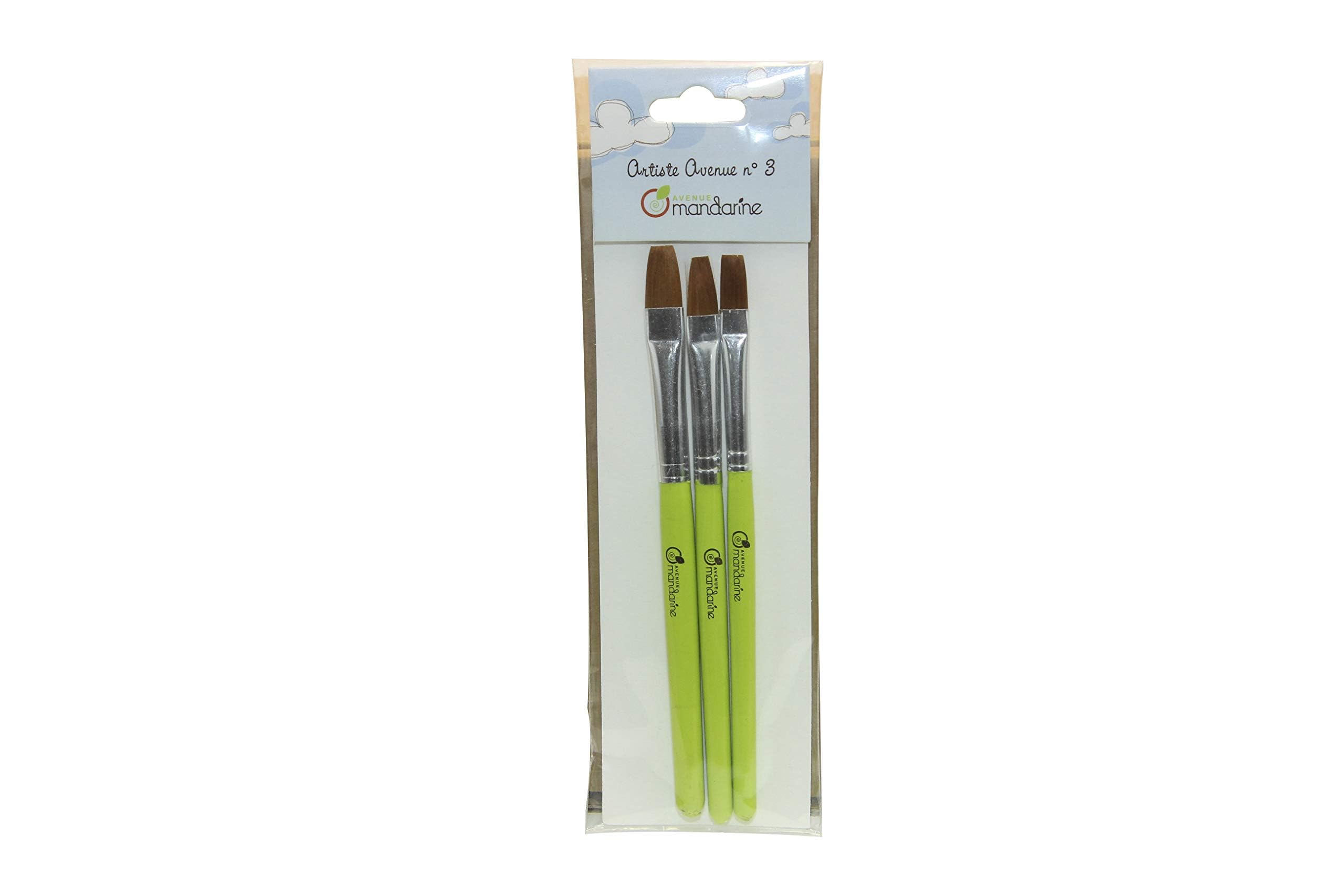 avenue-mandarine-pinsel-set-3-flachpinsel-synthetisch-malpinsel image 2