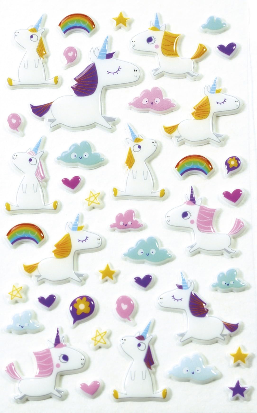 avenue-mandarine-cooky-3d-sticker-einhorn-40-st-ck-7-5x12-cm image 2